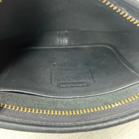 Coach Bonnie Cashin Black Zippered ClutchBag Leather 1970’s Rare EUC - Picture 10 of 13